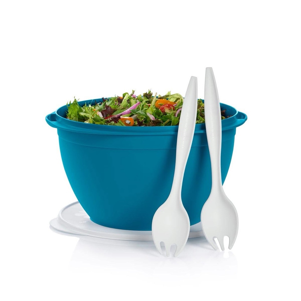 COPY - NIP Tupperware 40 cup Bowl with Flower Embossed Seal